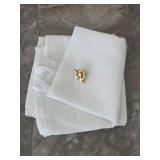 Handkerchief & 'W' or 'M'  Pin