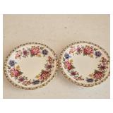 (2) Malvern Bone China Demitasse Saucers