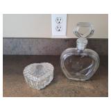 Heart Trinket Dish & Heart Decanter