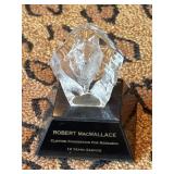 Mats Jonasson Swedish Lead Crystal Wolf Sculpture