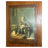 18x24 Wooden Framed 'The Flea Catcher' by