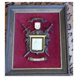 Family Crest For Surname AGNOR On Red Velvet