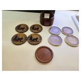 (8) Coasters & Coaster Holder