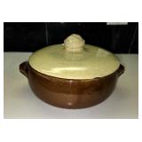 Vtg Stoneware Bowl w/Lid