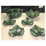 Foglia Leaf Dishes Including (2) Bowls & (4)