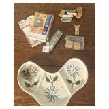 Asst. Office Supplies & Ceramic Organizer Tray