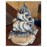 4' Nautical 1920s Cast Iron Distressed Painting