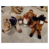 (3) Stuffed Horses