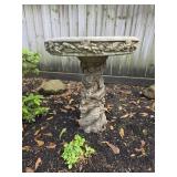 Hand-Finished, Cast Stone Bird Bath