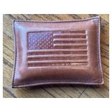 American Flag Leather Paper weight 4'x3'