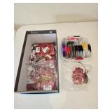 Plastic Container w/Needlepoint/Embroidery Thread