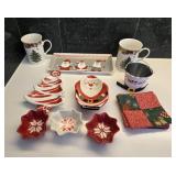 Small Santa Tray, Spoons Rests, Candy Bowl