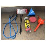 Bungee Cords, Tie wraps, Fix-a-Flat Funnels & More