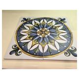(5) 8x8 Italian Ceramic Tiles Used as Trivets