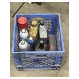 Crate with Brake Parts Cleaners & More