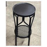 22'  2-Tier Black Metal Plant Stand