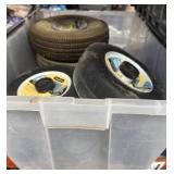 Tote with Assorted Replacement Tires Caster