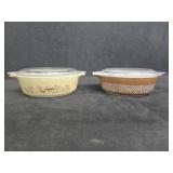 (2) 6' Vintage Pyrex Small Covered Dishes