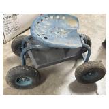 Rolling Garden Work Scooter, designed to assist