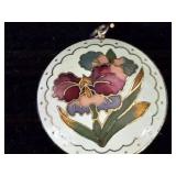 Vintage Cloisonnï¿½ Enamel Brooch Featuring a