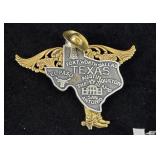 Large Texas Brooch, Texas Charms, Texas Pins