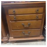 26'x16'x28' 3-Drawer Wooden Nightstand with Metal