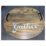 18' Wooden Handled Lazy Susan