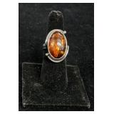 Sz 7 Sterling Silver Ring featuring a Large