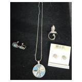 Sterling Silver & Turquoise Earrings, NEW Napier