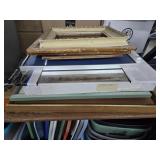 Large Lot of Frames & Framed Art & New Shadow Box