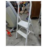 White Folding Stepladder