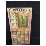 Vtg 'Lucky Bars' Punch Board