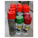 (8) RUSTOLEUM Inverted Orange Marking