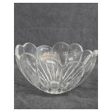 8' Lead Crystal Bowl, Petal Design, 4.5' H x 8' W