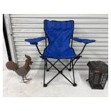 18' Metal Rooster, 15' Bug Zapper & Camp Chair