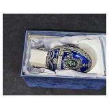 Ciel Faberge Style Enamel & Rhinestone Egg w/Clock