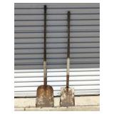 Long Handled Vintage Spade & Bucket Shovel