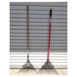 (2) Metal Gardening Rakes