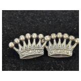 Sterling Silver Crown Pins