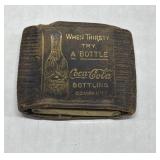 Rare Coca- Cola Early 1900s Brown  Leather Coin