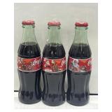 (3) 8 oz Coca Cola Christmas 1998-1999