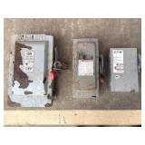 (3) Heavy Duty Disconnect Safety Switches