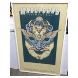 27.5ï¿½x44ï¿½ Signed Framed 1978 Poster for the 'Mardi