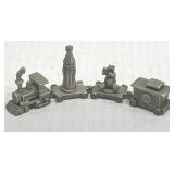 1995 Coca-Cola Four Piece Pewter Mini