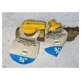 (2) New Everbilt Brass Gas Valves