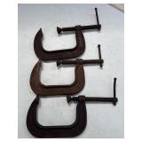 (3) C Clamps 1440-4'