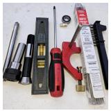 Welding Electrodes, Screwdriver, Level, Cutting