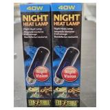 (2) 40W Exo Terra Night Heat Lamps