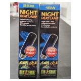 (1) 25W & (1) 15W Exo Terra Night Heat Lamps