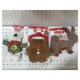 (3) KONG plush toys for pets